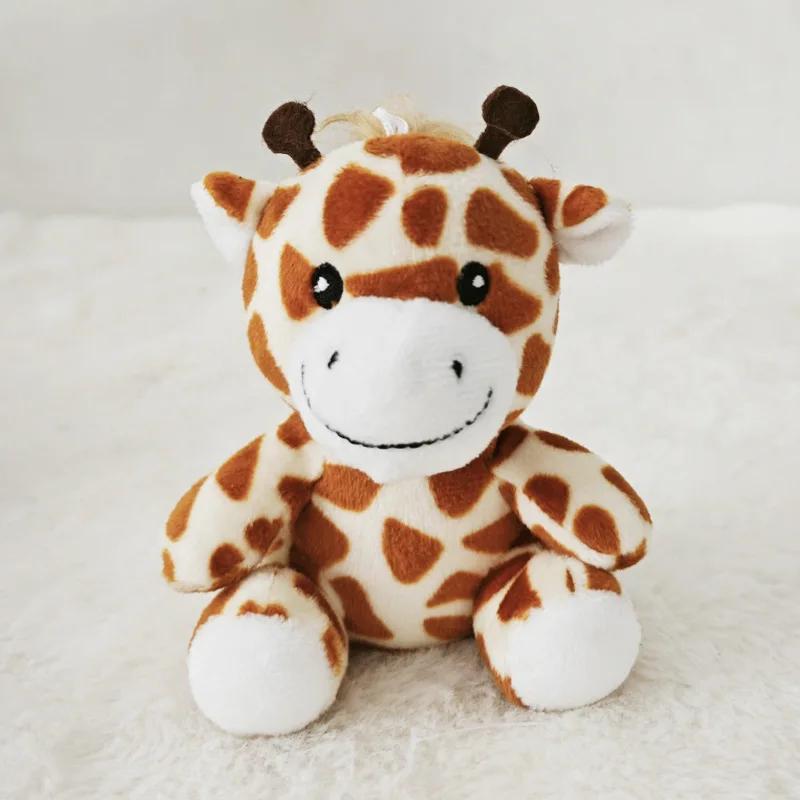 Mini Waldtiere Stoffplüschtier Sitzender Löwe Tiger Elefant Affe Leopard Giraffe Puppe Schlüsselanhänger für Kinder Geburtstagsgeschenke