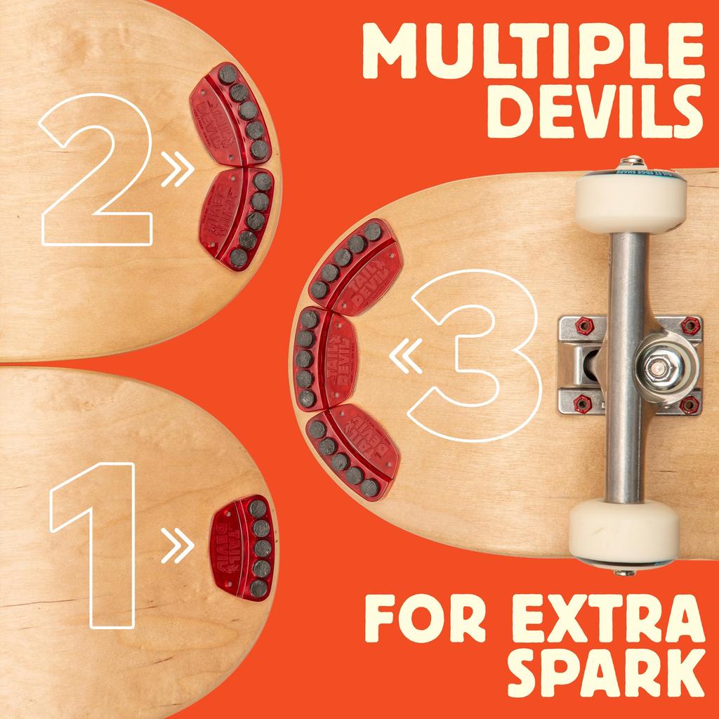 TAIL DEVIL Skateboard Tail Parts (Red)