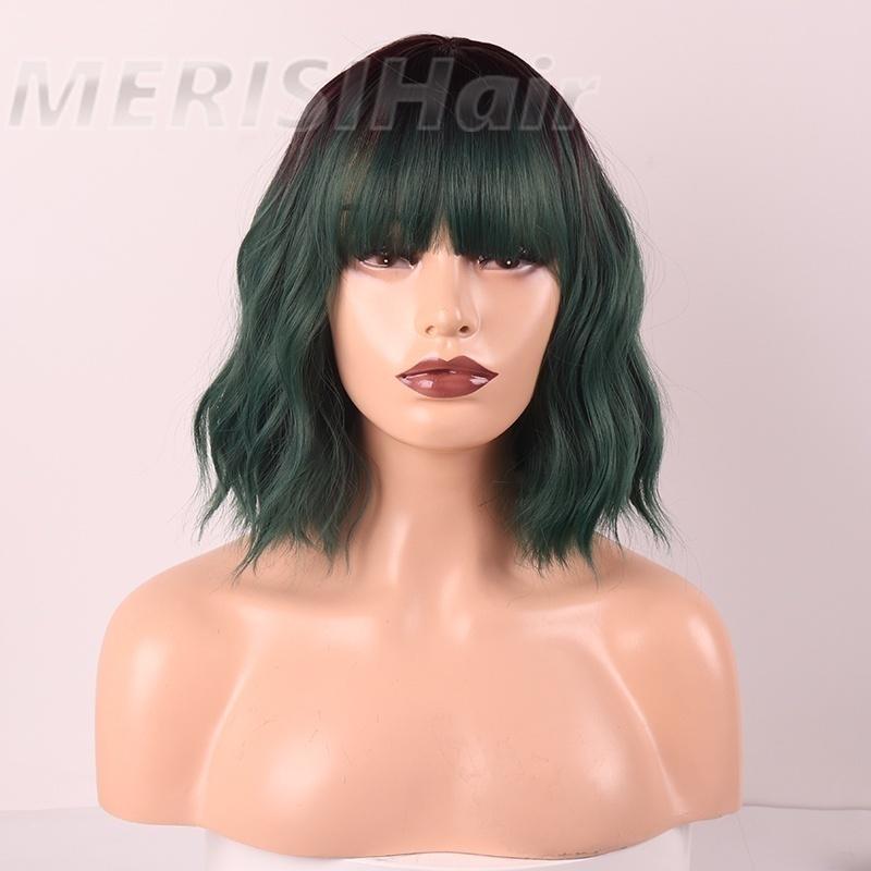 

17 цветов короткие парики с волнистыми волнами для женщин термостойкое волокно ежедневные полные накладные волосы R-2610