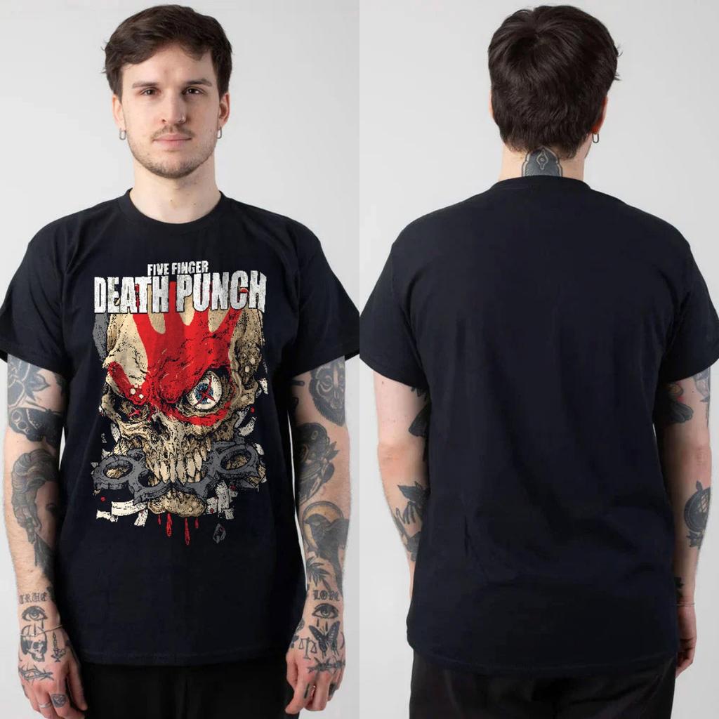 2026 New Five Finger Death Punch Graphic Cotton Tshirt Unisex Summer Short Sleeve Fashion Brand Tee Luxury Casual Vintage Tees
