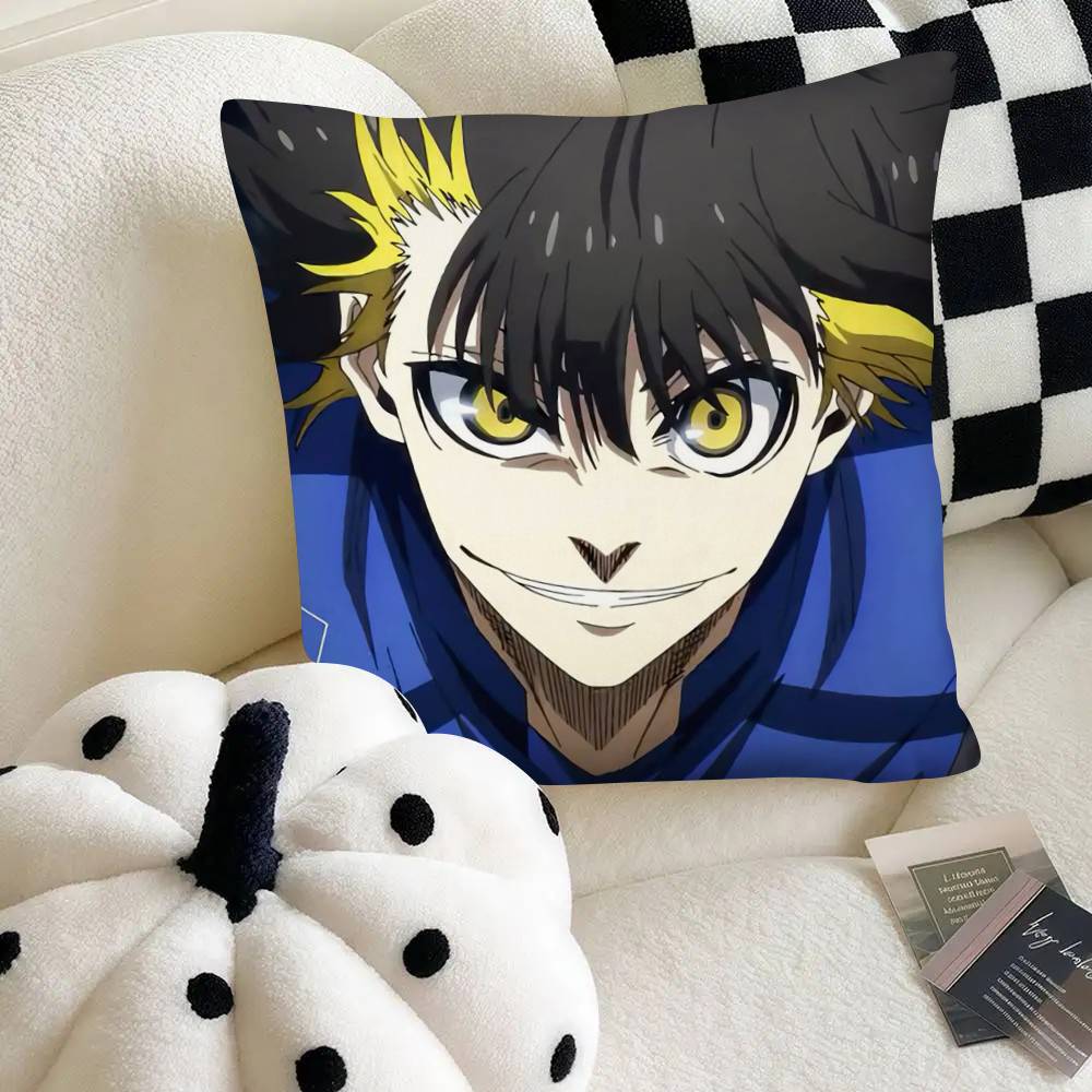 Cartoon Character Meguru Bachira Fashion Square Pillowcase Bedroom Sofa Room Ins Decoration Leisure