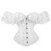 Court Style Jacquard Bodysuit with Lace Straps