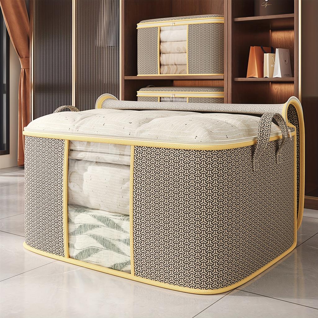 Borsa Portaoggetti in Tessuto Non Tessuto Antipolvere Organizzatore per Vestiti per Trasloco Casa Dormitorio Riutilizzabile Multifunzionale Borsa Portaoggetti con Design a Finestra