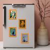 Vintage Cat Fridge Magnet 3D Wooden Frame Cat Refrigerator Magnet Home Kitchen Office Locker Decoration Cat Lover Gift