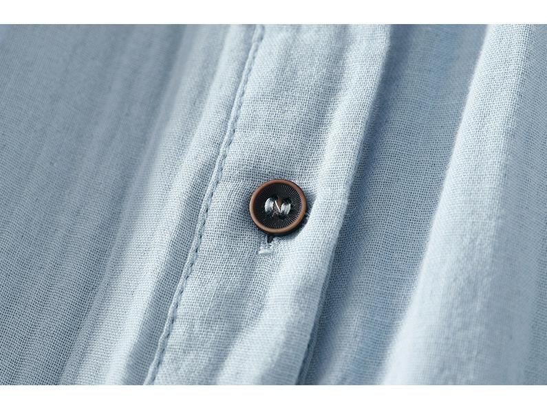 Women's Long Sleeve Double-Layer Cotton Gauze Shirt - Stylish Early Autumn Fashion 2025