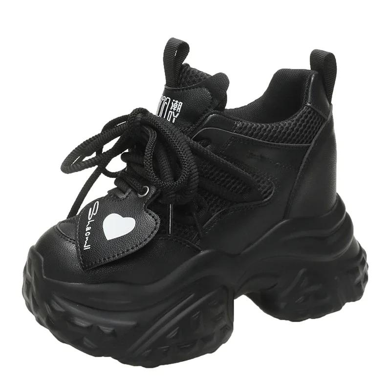 Fashion Sneakers Women High Platform Shoes Breathable Sports Trainers Casual Thick Bottom Mesh Chunky Sneakers Women Zapatos Mujer 10cm