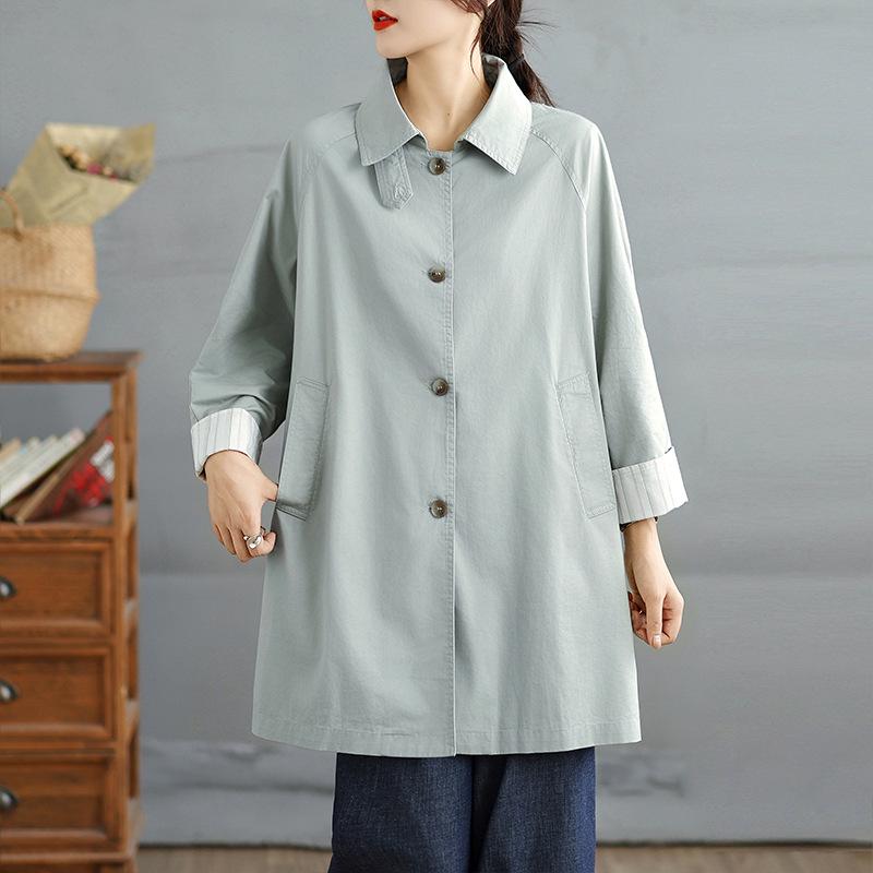 Trench da Donna a Lunghezza Media Monopetto - Versatile per l'Inizio dell'Autunno