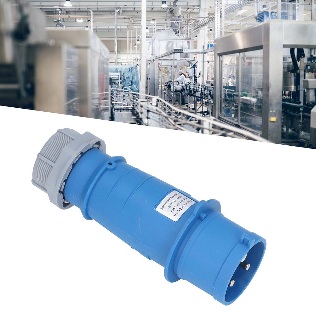 Industriell stikkontakt IP44 Vanntett Messing Kontakt Luftfartskontakt 2P+E 32A AC 220240V