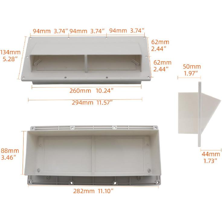 RV Range Hood Exhaust Hood, Range Hood Vent Cover with Lockable Clip,RV Microwave Vent Cover for Outside Exterior Side Vent Microwave Vent Cover
