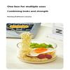Glass Airtight Containers Heat Resistant Lunch Box Food Storage Box For Frozen Rice Salad Bowl