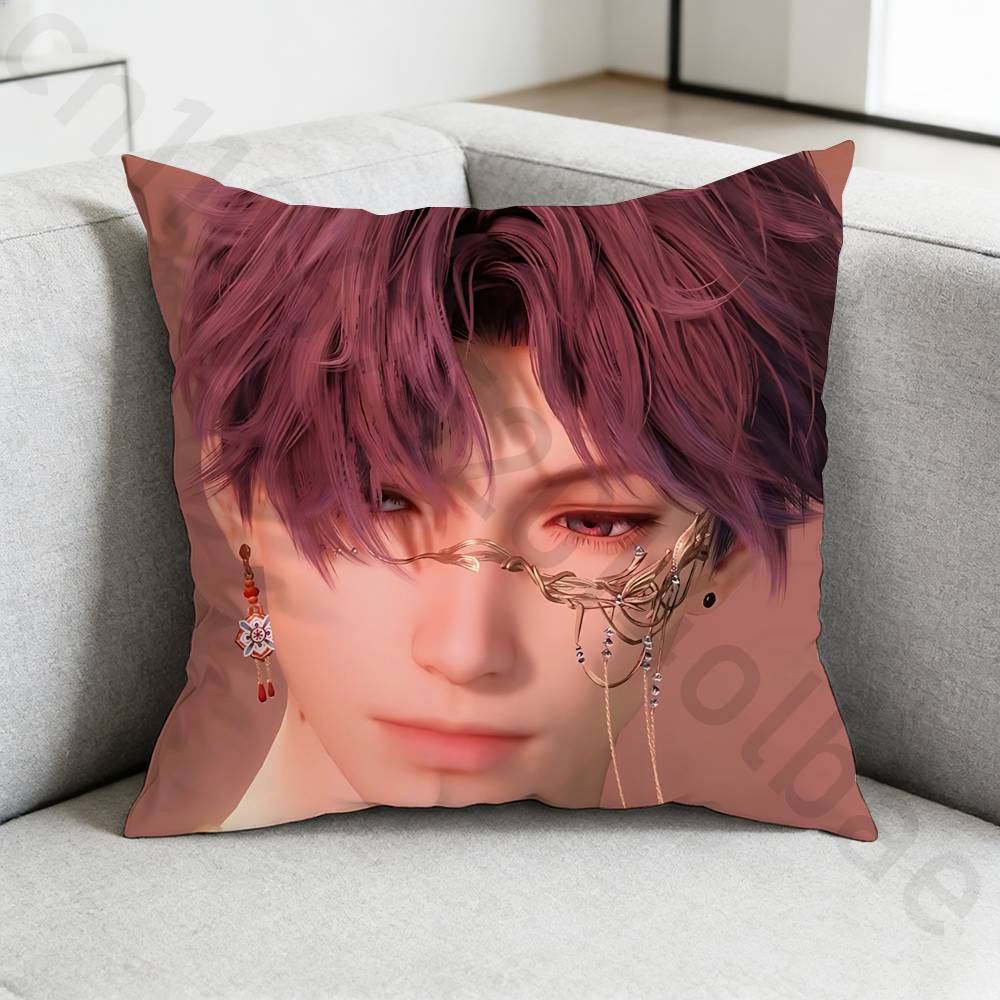 Love and Deep Space Rafayel Pillow Case Square DoubleSided Printing Short Plush Sofa Cushion Cover Bedroom Bedside Pillow