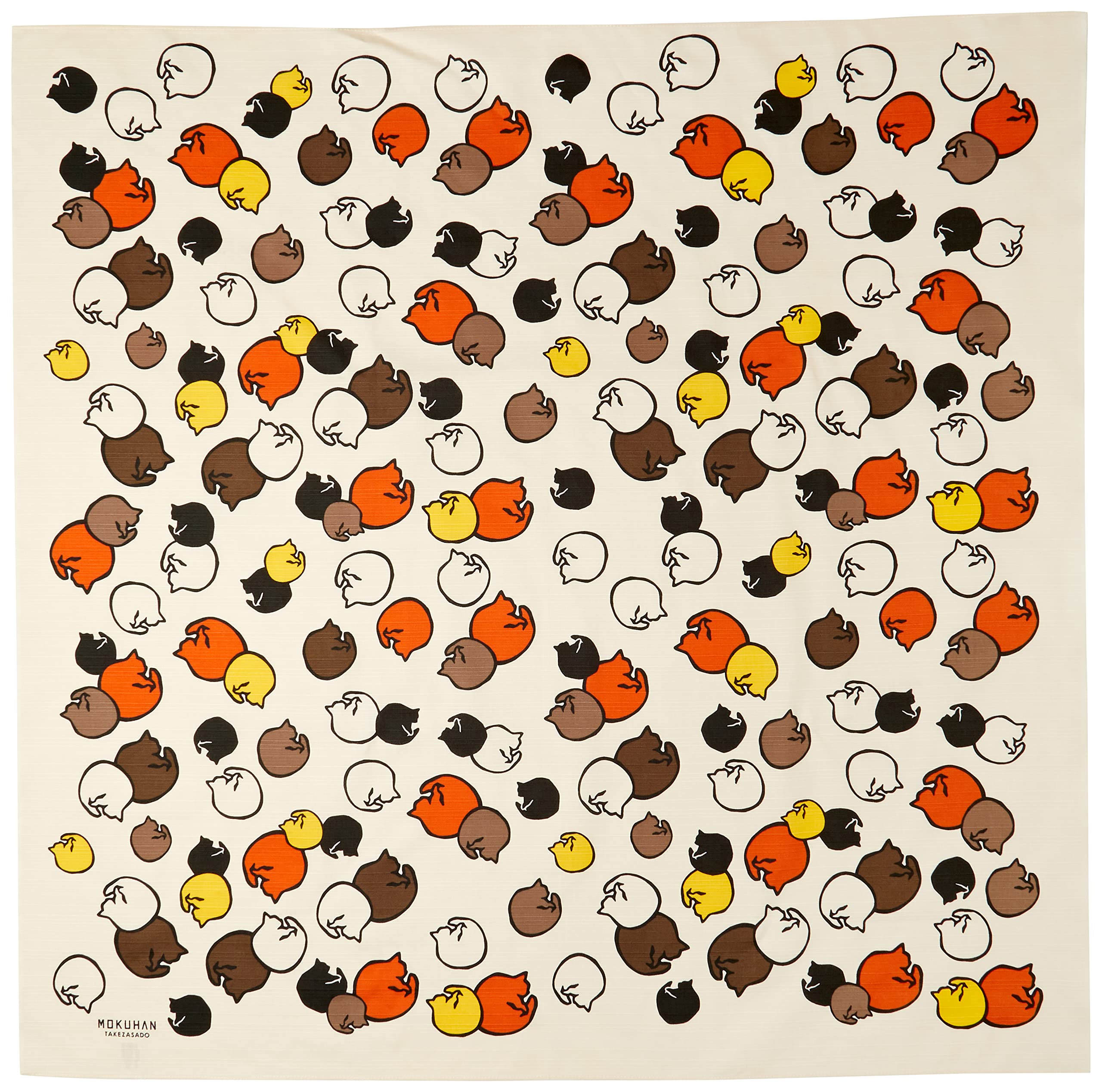 

Yamamoto Jin Shoten Japanese Kyoto MOKUHAN Shantung Furoshiki 106 x 105 cm Goods, Accessories, Three-Width (Cat), A-Off, Approx.