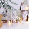 12Pcs Hanging Thread Christmas Tree Pendants Transparent Christmas Tree Drop Ornament  Noel Navidad