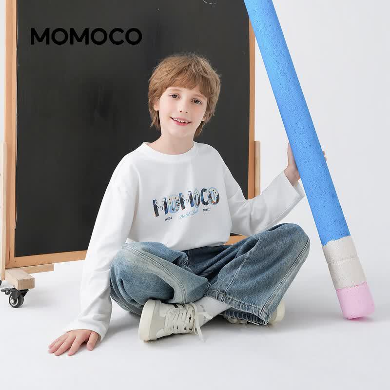 MOMOCO Boys' Long Sleeve Casual T-Shirt
