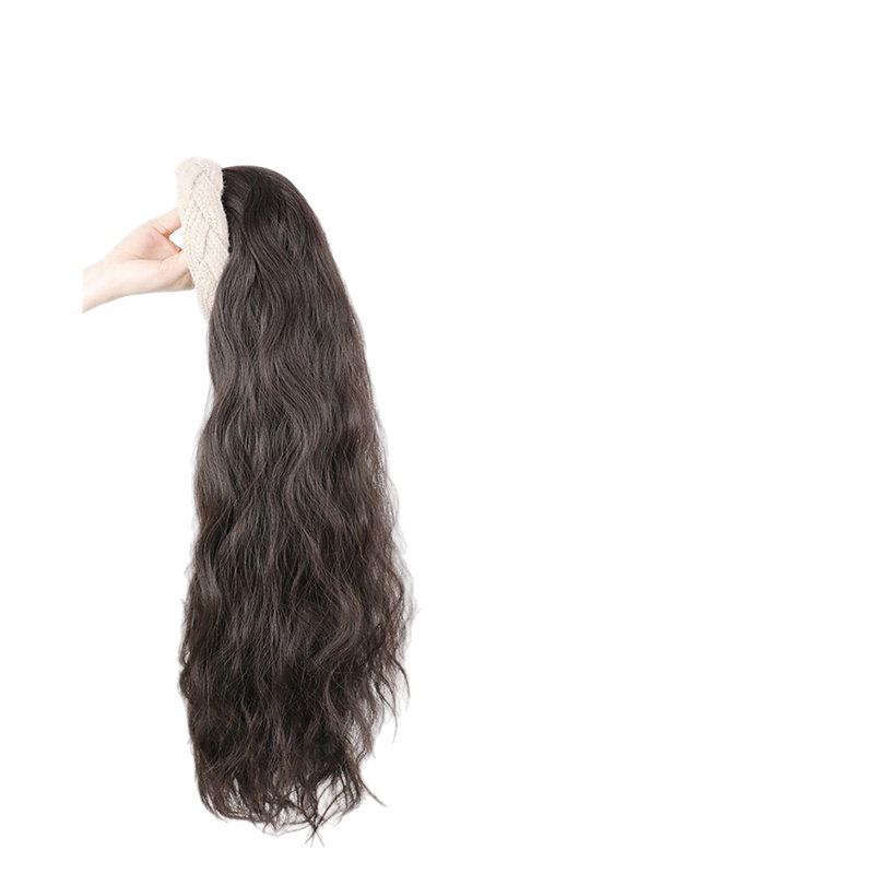Women's Long Curly Water Wave Headband Wig for Natural Volume
