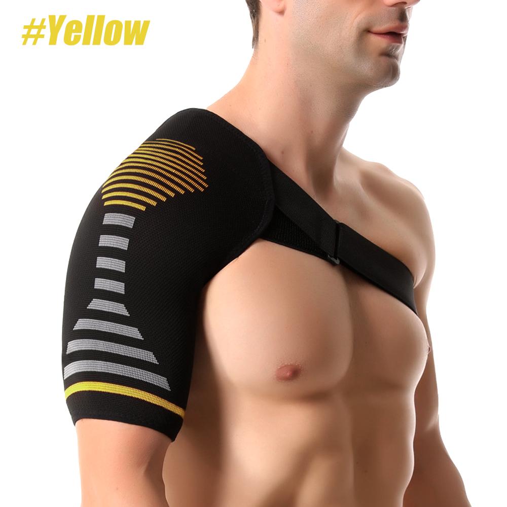 1Pcs Compression Shoulder Support,Breathable Fabric,Shock-Absorbing Shoulder Brace For Shoulder,Built-In Gel Padding