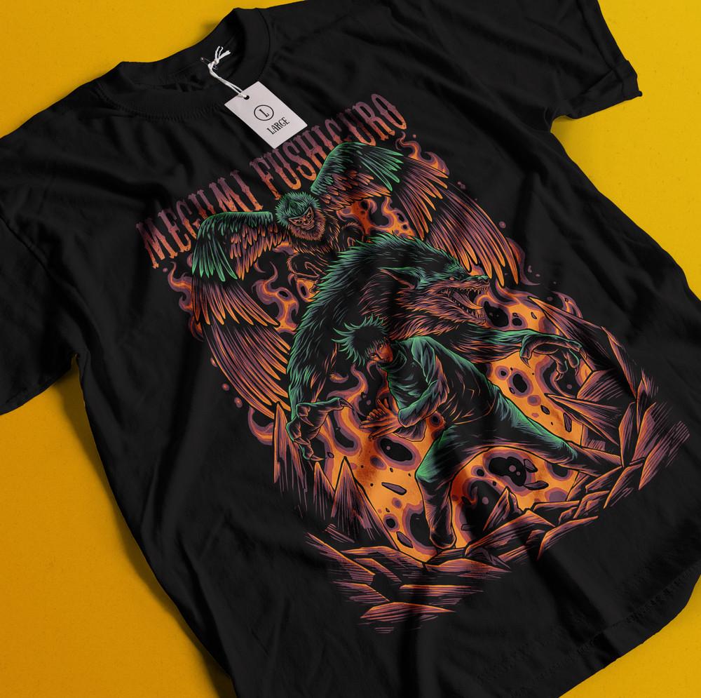 

Megumi Shirt Gojo Satoru T-Shirt Sukuna Jujutsu Kaisen Tshirt Toji Tee Nanami 4XL