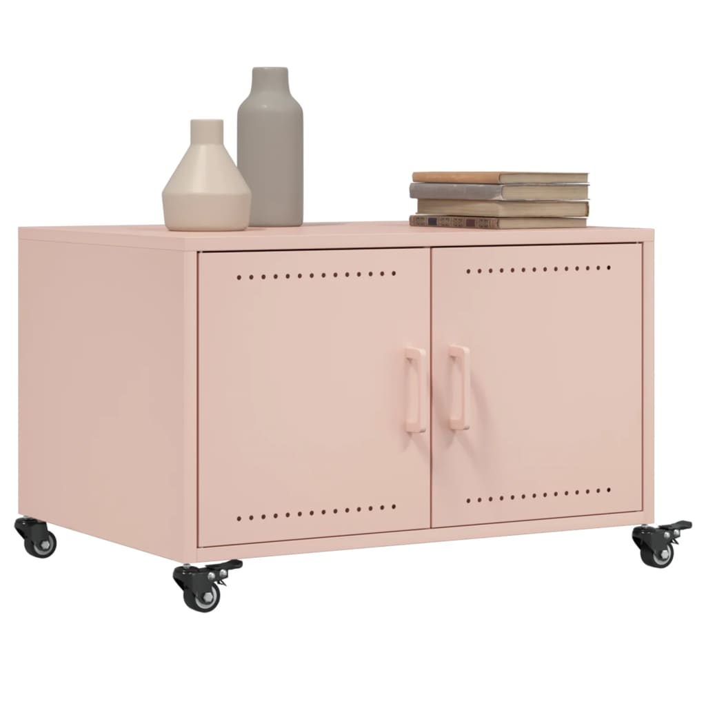 Pink Coffee Table 68 X 50 X 43.5 Cm Steel