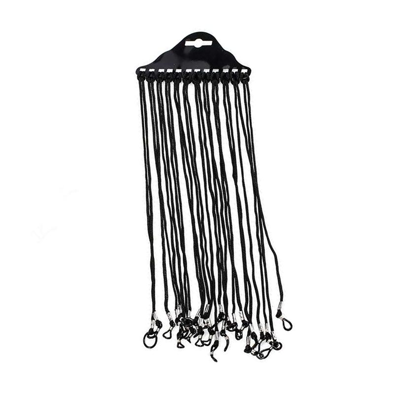 12/24/36 Pcs Black Nylon Cord Glasses Lanyard Eyeglass Holder Sunglass Eyewear Reading Glasses Neck String Strap 12PCS