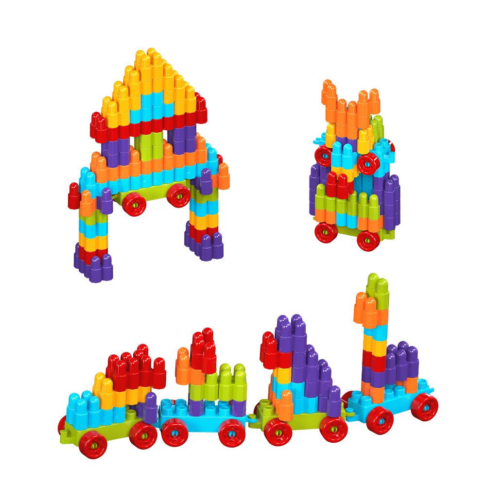 The Third Generation With Car Bottom Assembly Rocket Bullet Building Block Kindergarten Assembly Early Education Educational Children'S Toys