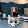 Workplace Organization Tools Cathedral Arch Shape Pen Holder Large Capacity Desktop Organizer