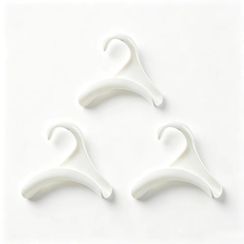 3/5Pcs White Plastic Purse Hanger Hooks Smooth Anti Scratch Edge Curved Design For Closet Storage