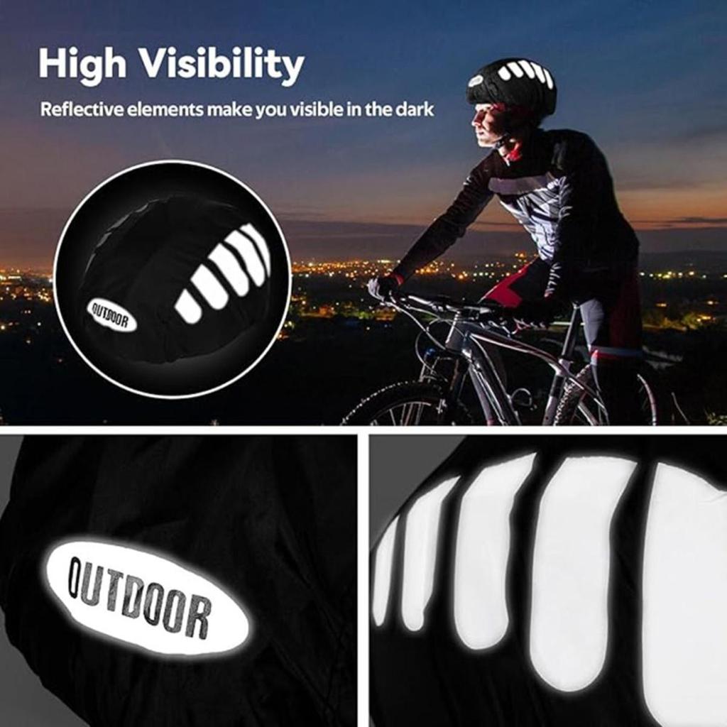Waterproof Bike Helmet  with Reflective Strip Cycling Bicycle Helmet Rain Cover Road Bicycle Casque Water Snow Cover