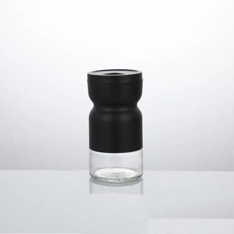 Glass Salt Jar Pepper Shakers with Adjustable Pour Holes Stainless Steel Salt Shaker  Pepper Shaker Farmhouse Salt Jar