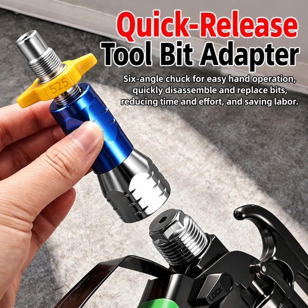 Stainless Steel Quick Connect Spray Tip Spiral Paint Sprayer Accessory for Diaphragm/Piston Type