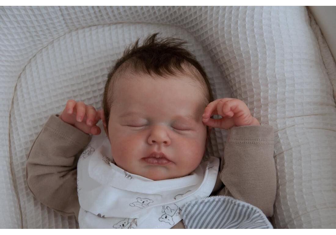19-inch LOULOU Realistic Reborn Baby Doll, Blue Ocean Collection 49 cm