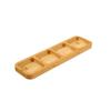 Natural Bamboo Bamboo Food Platter Divided Divided Fruit Dishes  Dining Area