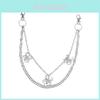Punk Metal Double Ring Waist Chain With Lobster Clasp For Men And Women