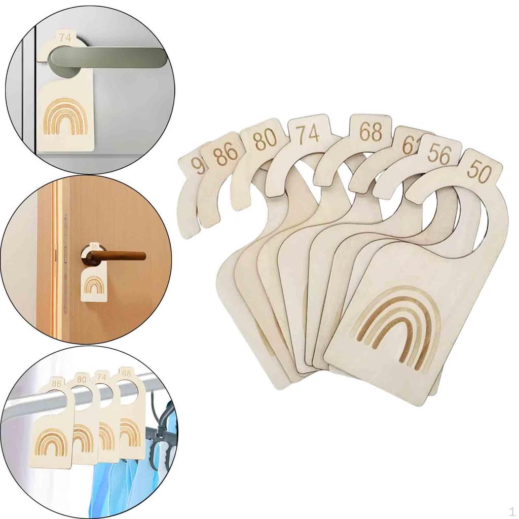 8x Baby Closet Dividers Age Organizer Wood DIY Clothing Size Clothes Sorting