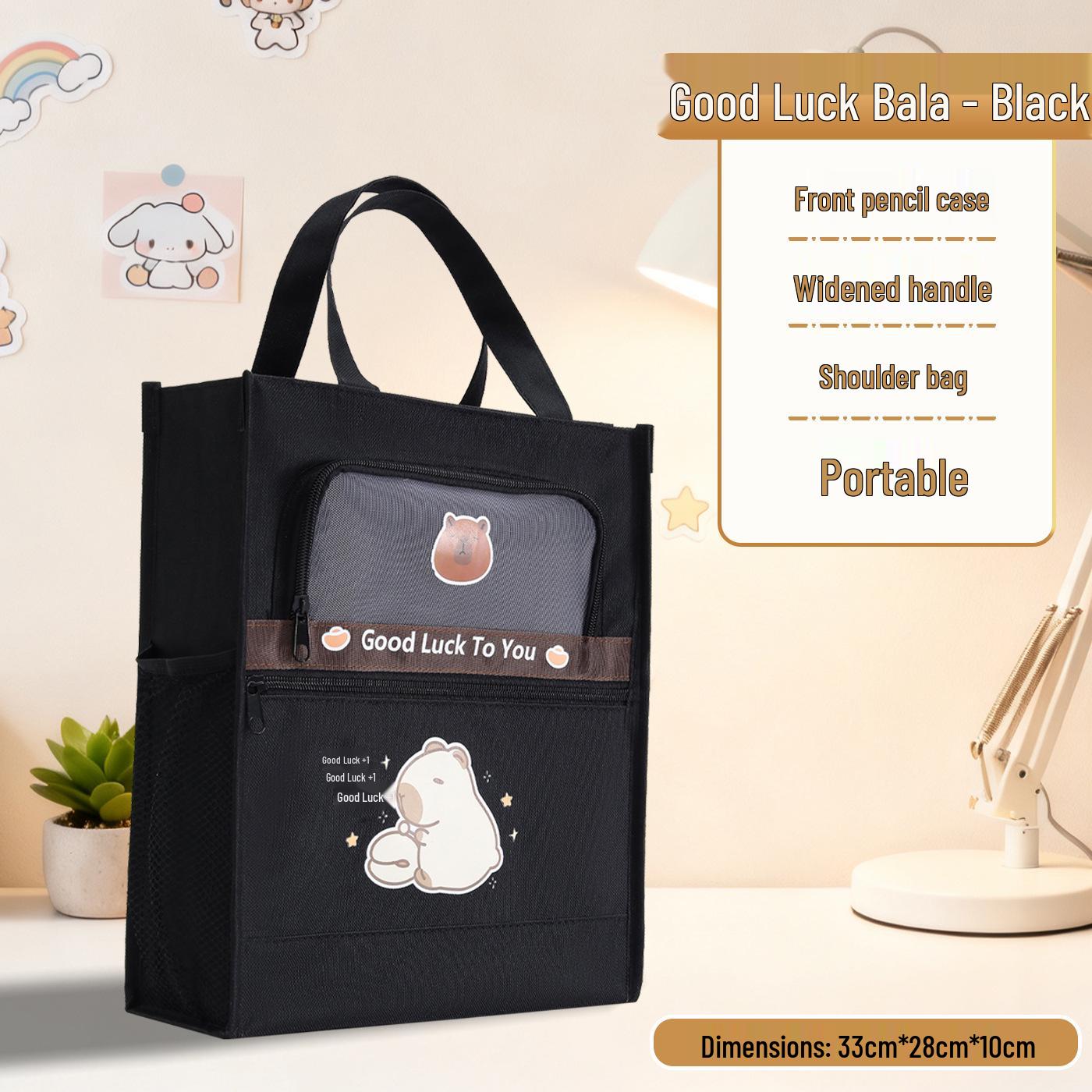 

Capybara Canvas Student Backpack: Large Capacity Tote for Books and Documents