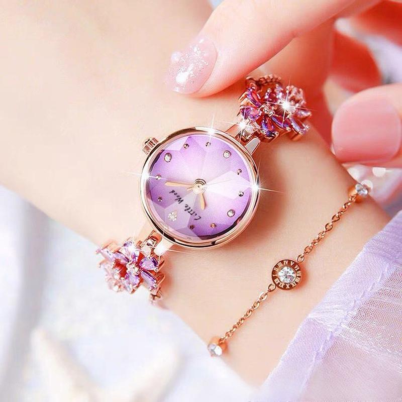 UTHAI Women's Watch Brand Light Luxury Violet Bracelet Chain Wristwatch Green Red Waterproof Ladies Fashion Clock Watches Gift