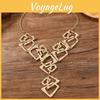 Exaggerated Fashion Accessory Geometric Triangle Rectangular Necklace Hollow
