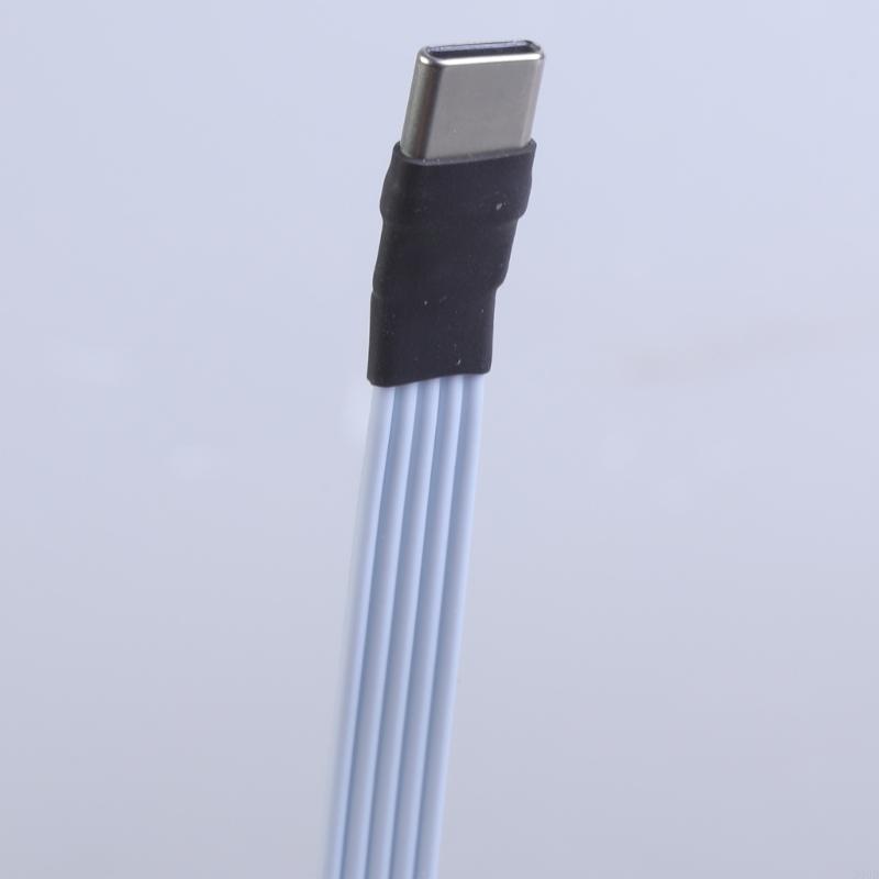 Type C to USB-C Slim 90 Angled Adapter Cable Power Bank Flexible Cable FPC PD Charging Data Cable Type-C Bend Flat Silicone Wire