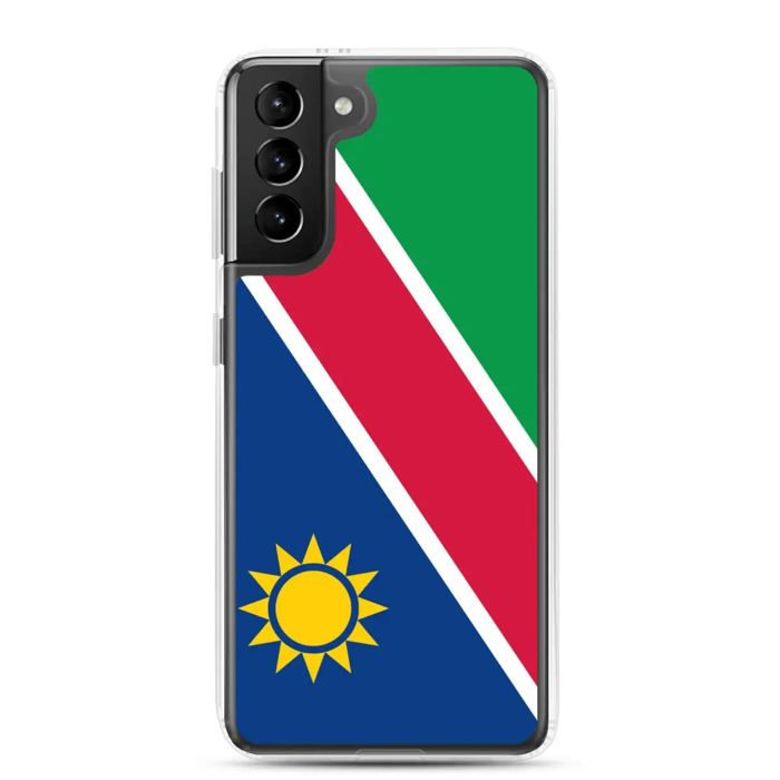 Coque Téléphone - Samsung - Galaxy S21 Ultra - Drapeau Namibie - Souple - Multicolore