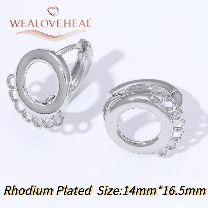 French Circular Thread Earring Hooks Lever Back Open Loop Setting for DIY Earring Clasp Jewelry Making Accessories Findings