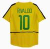 Camiseta de Fútbol Retro de Brasil del Mundial 2002: Carlos #6, Ronaldo #9, #11, y Ropa Ball.