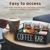 4 Grids Wood Coffee Station Organizer box tea bag Paper Cup Nespresso Dolce Gusto Coffee capsule holder coffee bar accessories