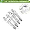 Exterior Door Handle Cover Trim Door Handle Cover for Kia Sportage R 2011-2015 (Only Fit the Left Hand Drive Model) Silver Tone ABS 1 Set