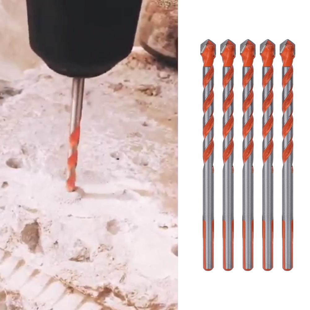 5 Stück 6mm Bohrer Multifunktionale Legierungskopf Dreikantschaft für Holz Wand Lochöffnung