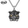 English Bulldog Titanium Steel Men's Pendant Necklace