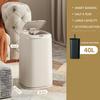 40L Smart Sensor Trash Can Large Capacity Induction Trash Bin Electric Touchless Wastebasket For Kitchen Bathroom with Lid