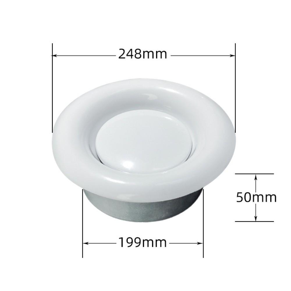 Durable 80-250mm Vent Cover Air Outlet Home Ventilation White Ventilation Cover Adjustable Ventilation Ducting