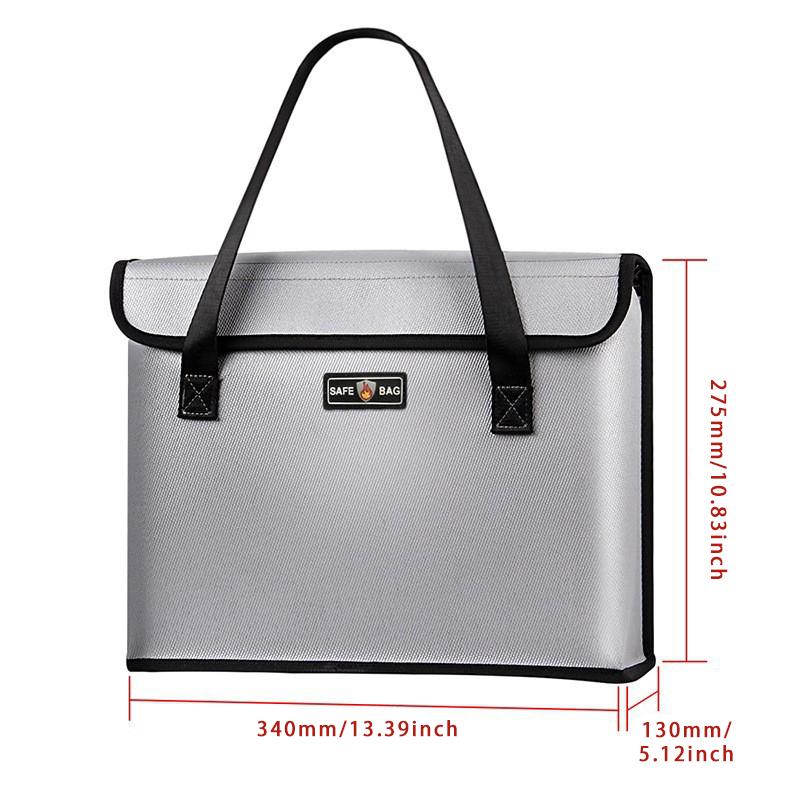 Large Capacity Fireproof Explosion-proof Safety Bag Water Resistant Money Bag Storage Battery Pouch Organizer Case Safe Bag 34x27.5x13cm