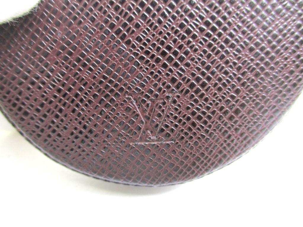 Authentic LOUIS VUITTON Taiga Bordeaux Leather Coin Purse Porto Monnaie Gousset #a541  Refurbished