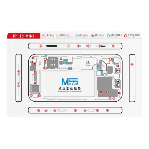 

MAANT For iPhone 13 mini Double-Sided Magnetic Screw Positioning Soft Mat Phone Repair Tool Type A