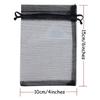 100pcs Transparent Organza Bag Colorful Gift Jewelry Bag Drawstring  Pocket (10 X 15cm)